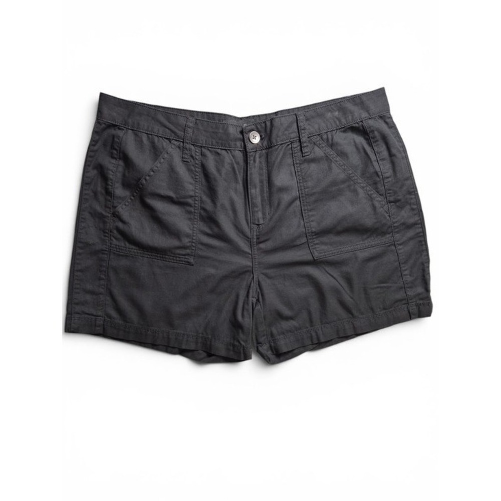 Calvin Klein Jeans Black 100% Cotton Utility Chino Shorts 14 High Rise Summer